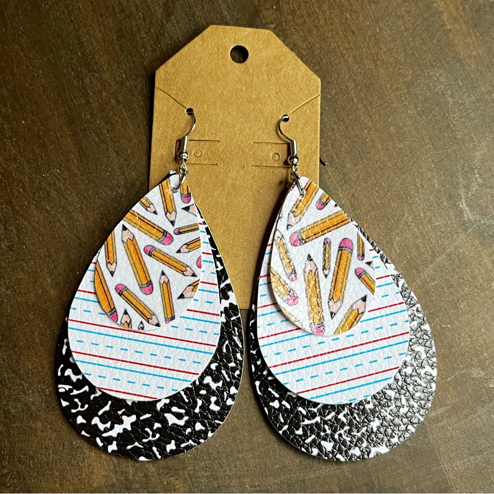 Earrings | Teacher Notebook Earrings | Dangle Earrings